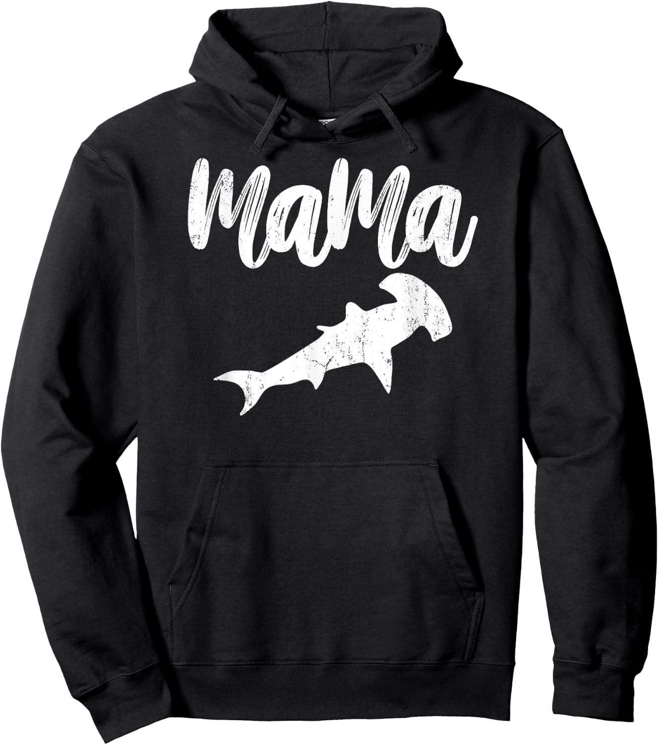 Mama HAMMERHEAD SHARK Vintage Gift Ideas for Mother Hoodie - Hoodie | Black