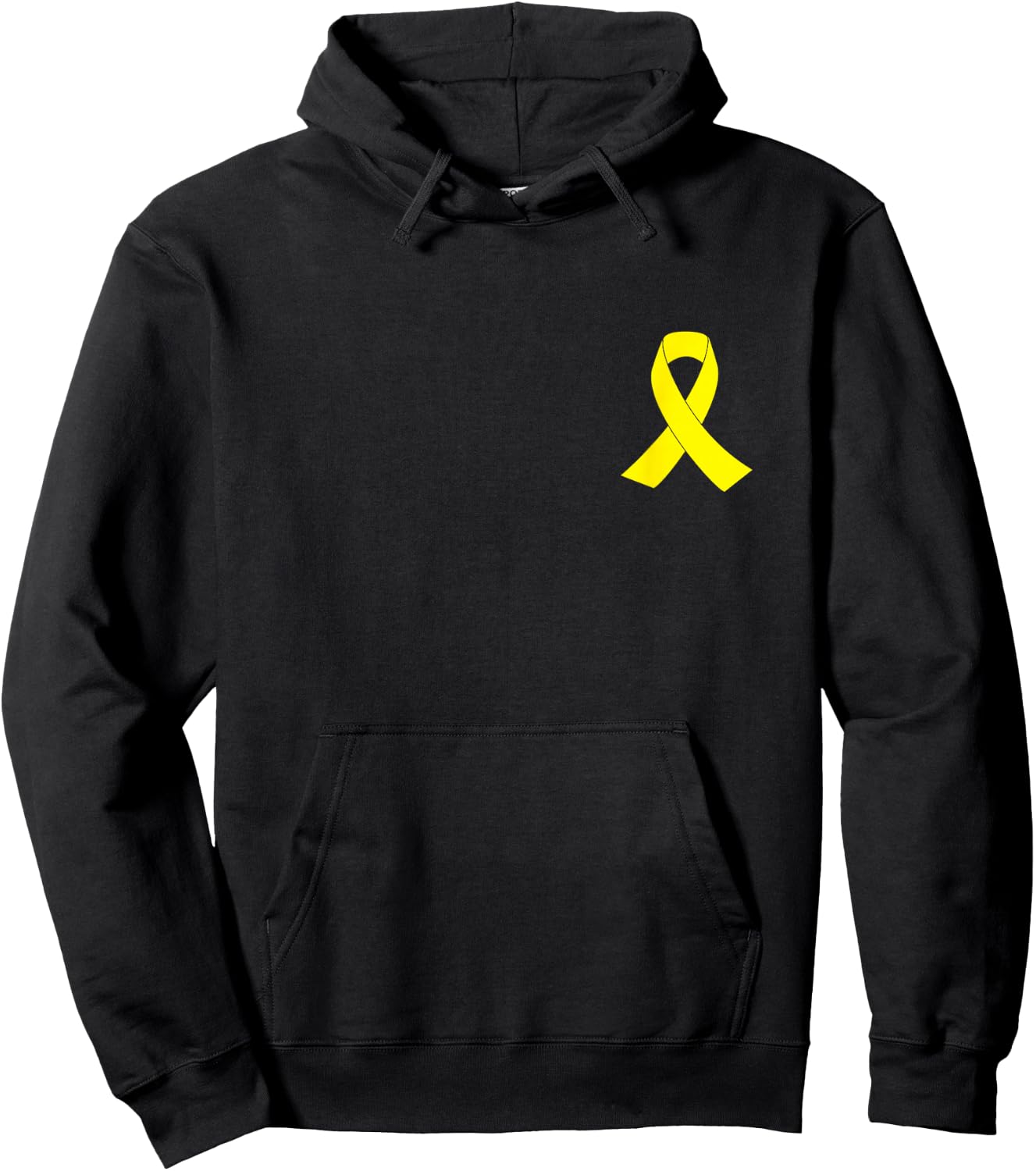 Yellow Ribbon Sarcoma Bone Cancer Awareness Hoodie - Hoodie | Black
