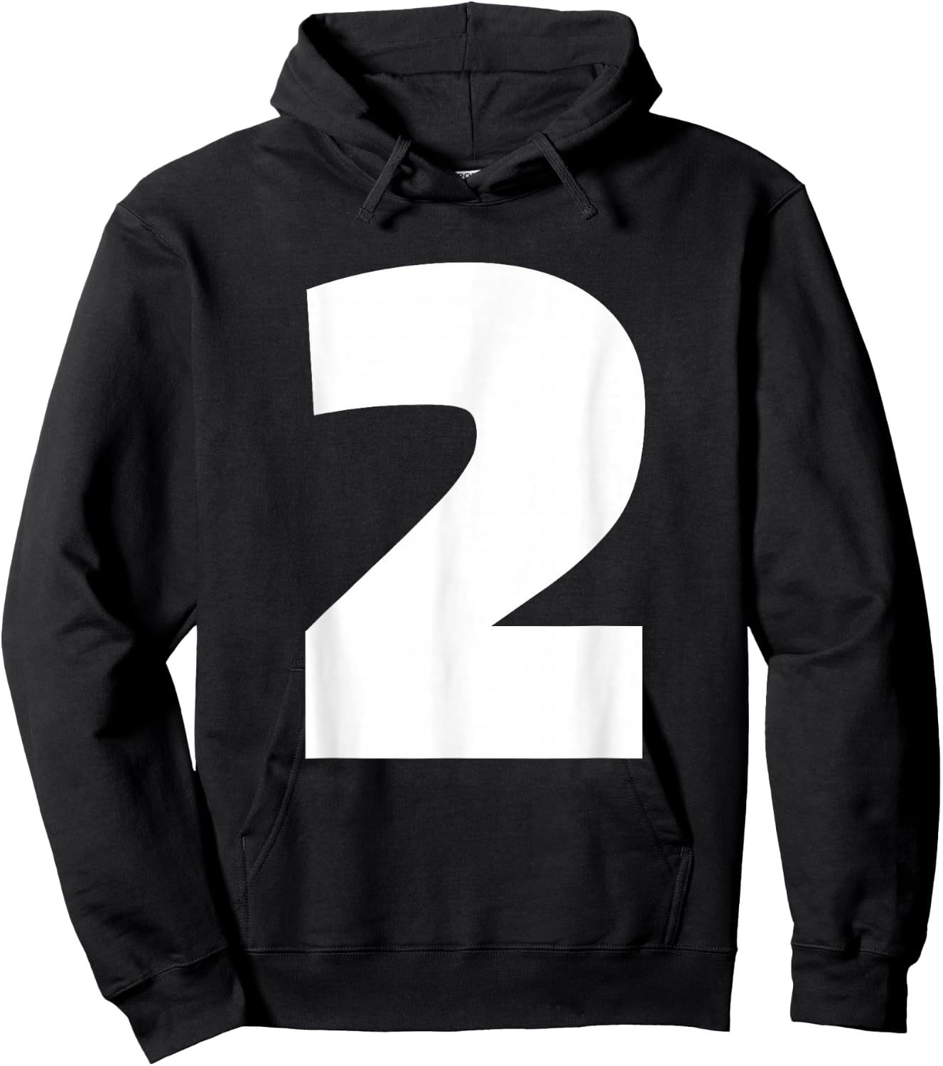 Number Two T Shirt - with Number 2 Hoodie - Hoodie | Black