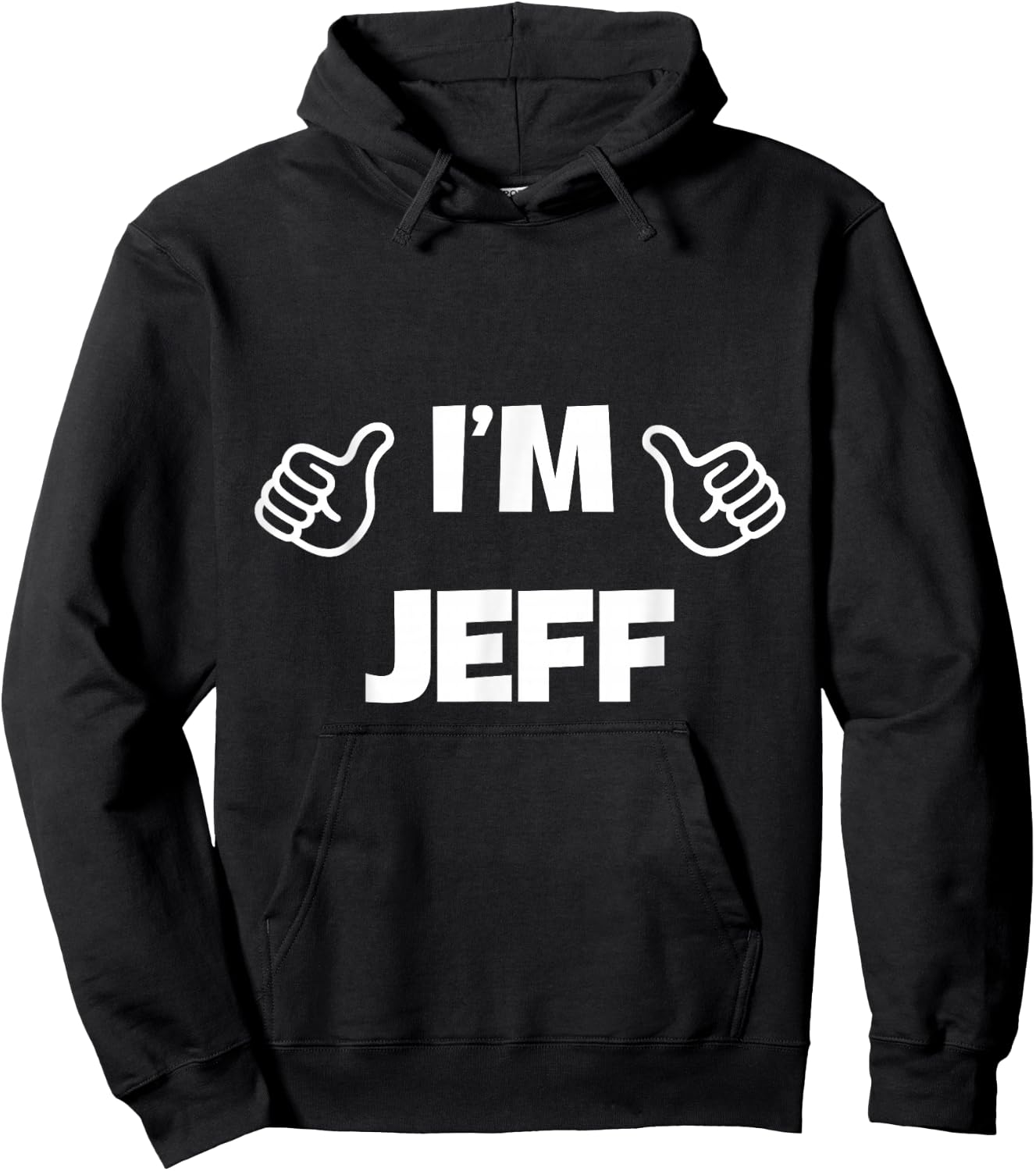 First Name Jeff Valentines Day Design for Couples Hoodie - Hoodie | Black
