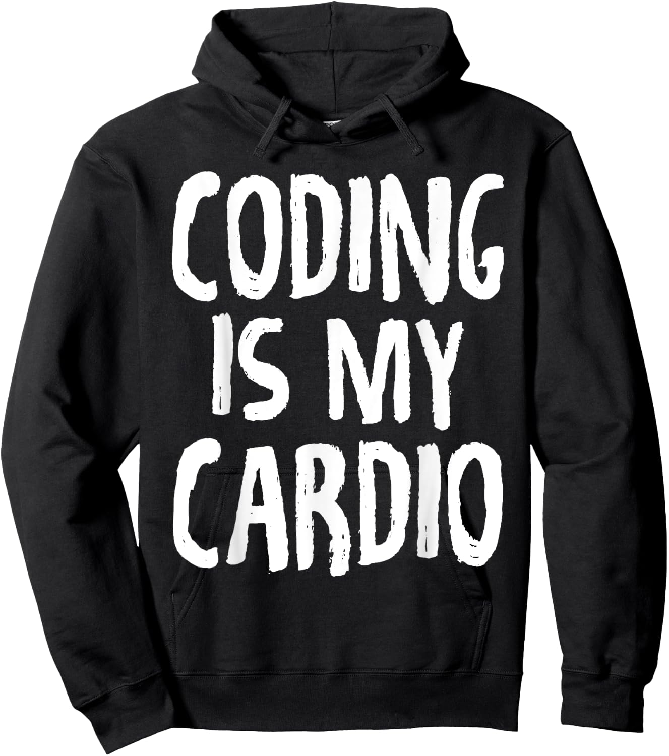 Coding Is My Cardio Programmer Gym Funny Hoodie - Hoodie | Black