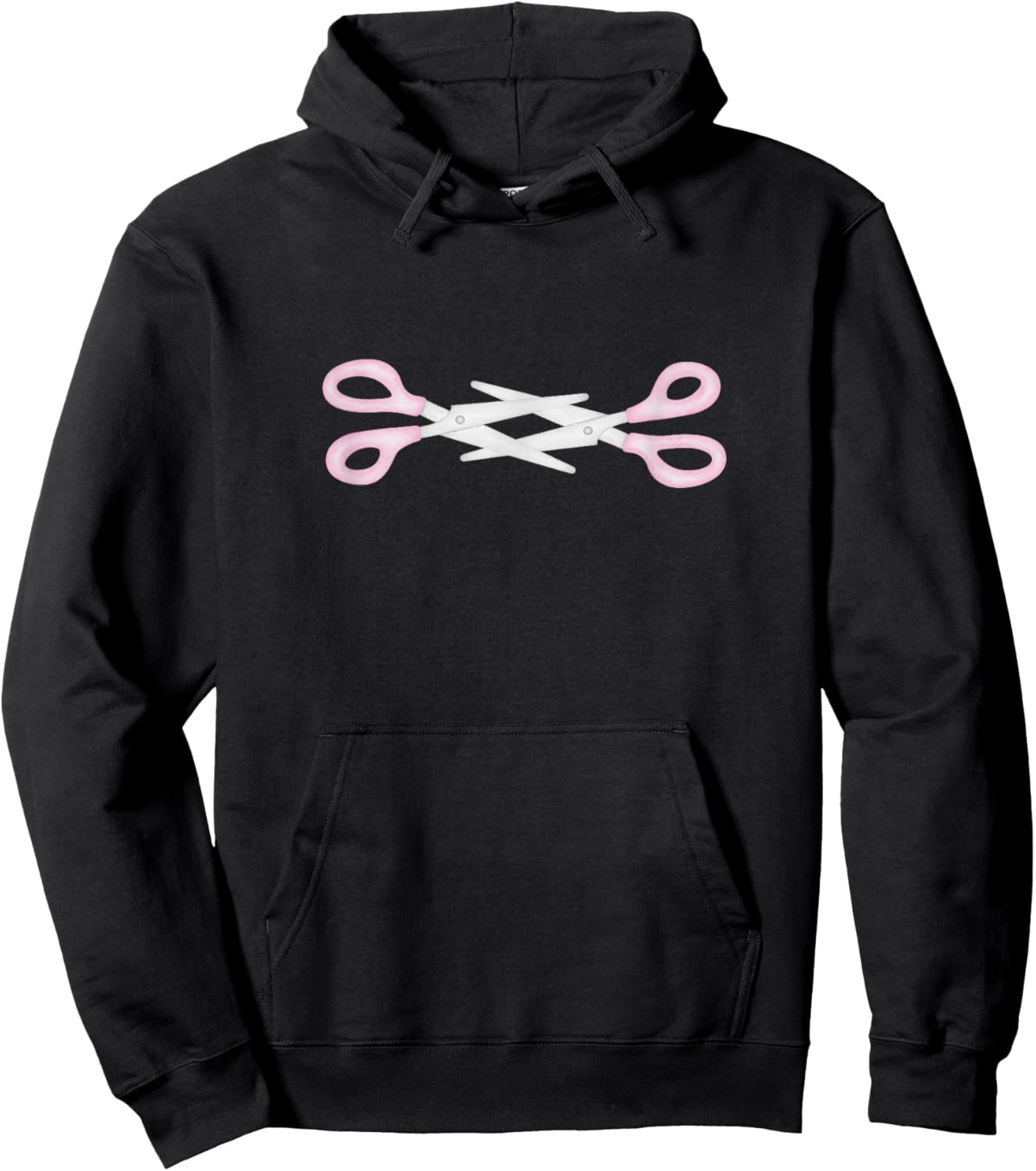 Lesbian Scissors LGBTQ+ Pride Sapphic Graphic Cute Lesbian Hoodie - Hoodie | Black