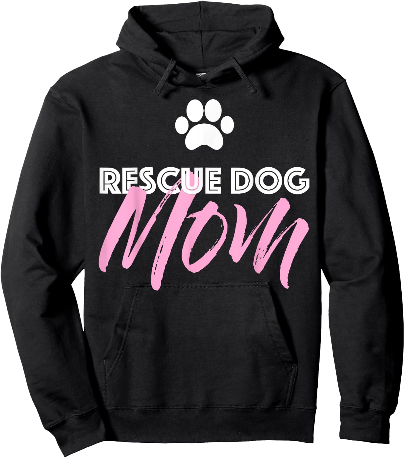 Rescue Dog Mom Gift Hoodie - Hoodie | Black