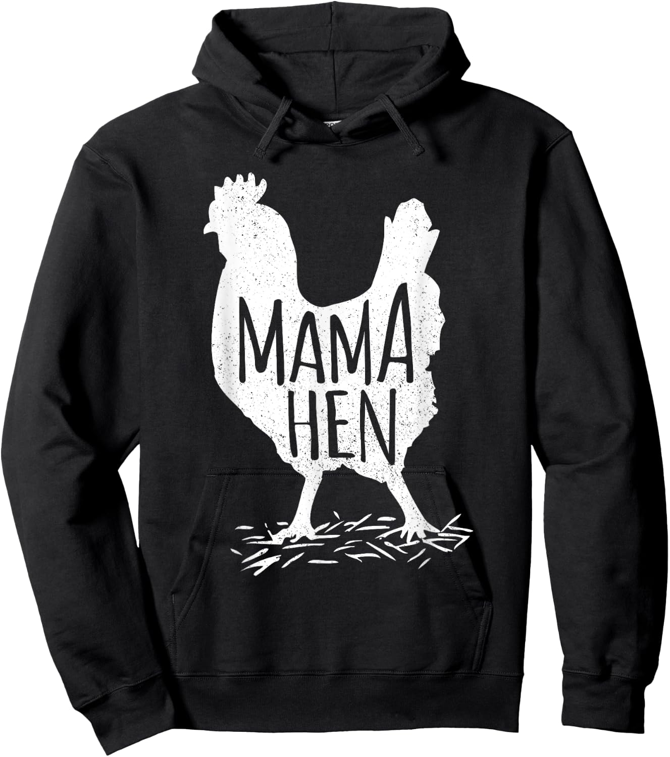 Funny Mother's Day Mama Hen Chicken Gift Mom Farm Shirt Hoodie - Hoodie | Black