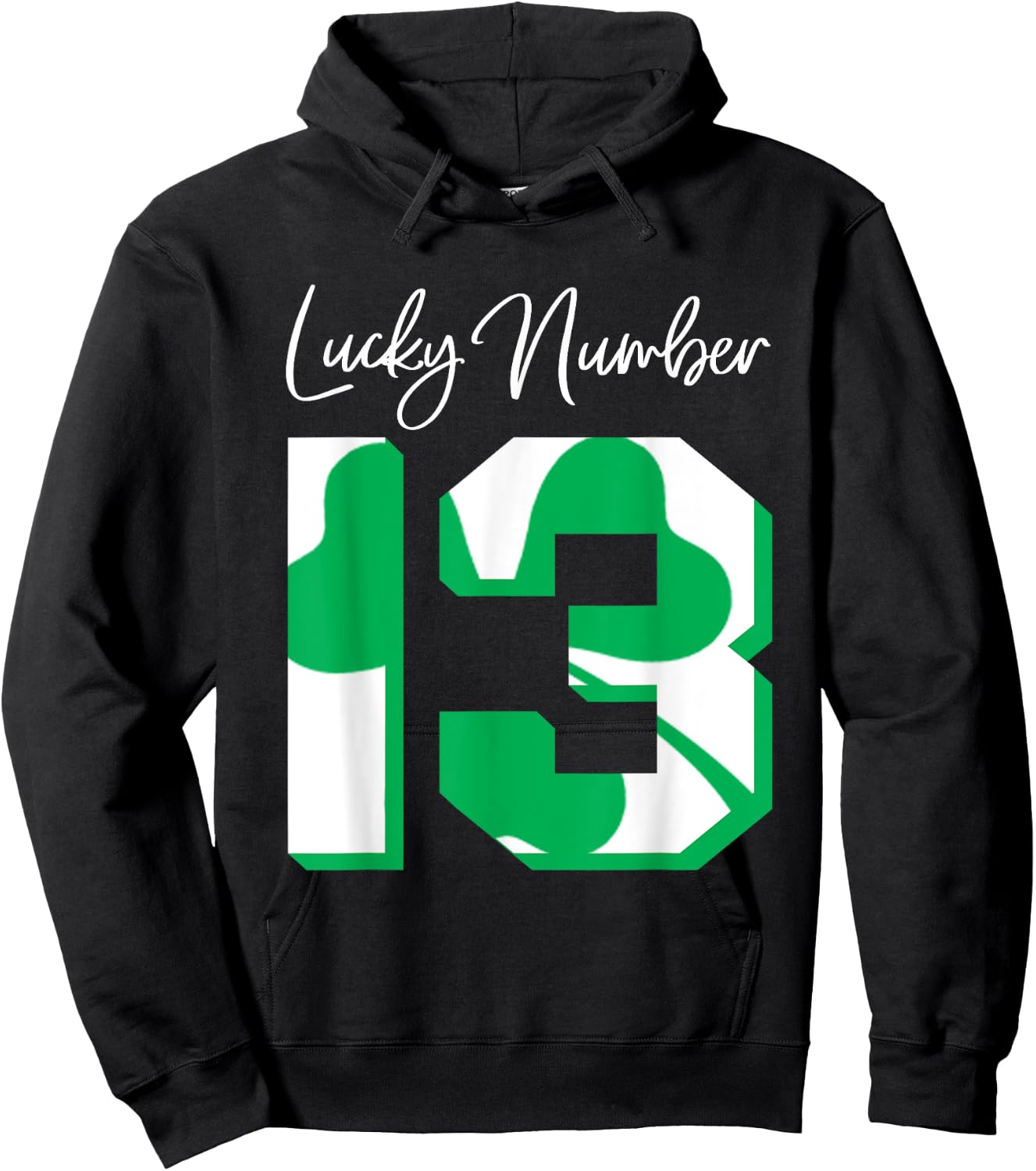 'Lucky Number 13' Awesome Lucky Number Gift Shirt Hoodie - Hoodie | Black