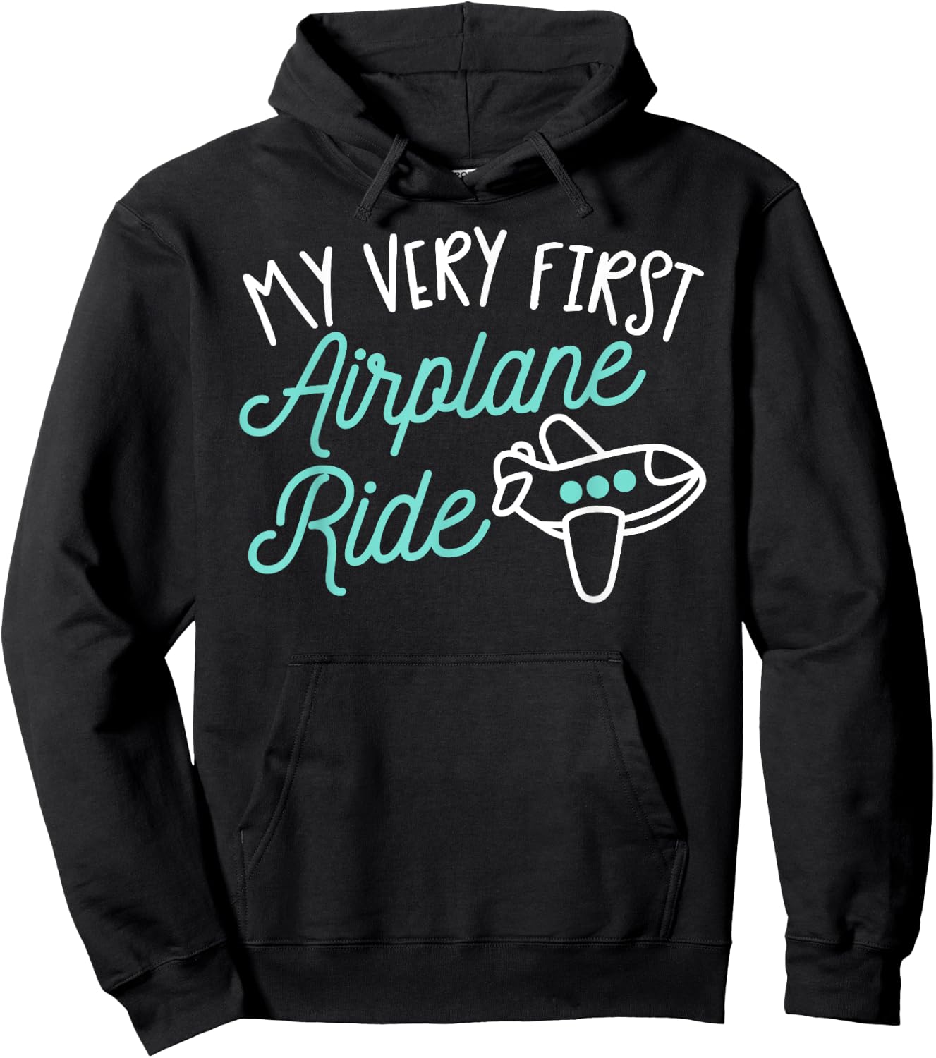 First Plane Flight Shirt My Very First Airplane Ride Hoodie - Hoodie | Black