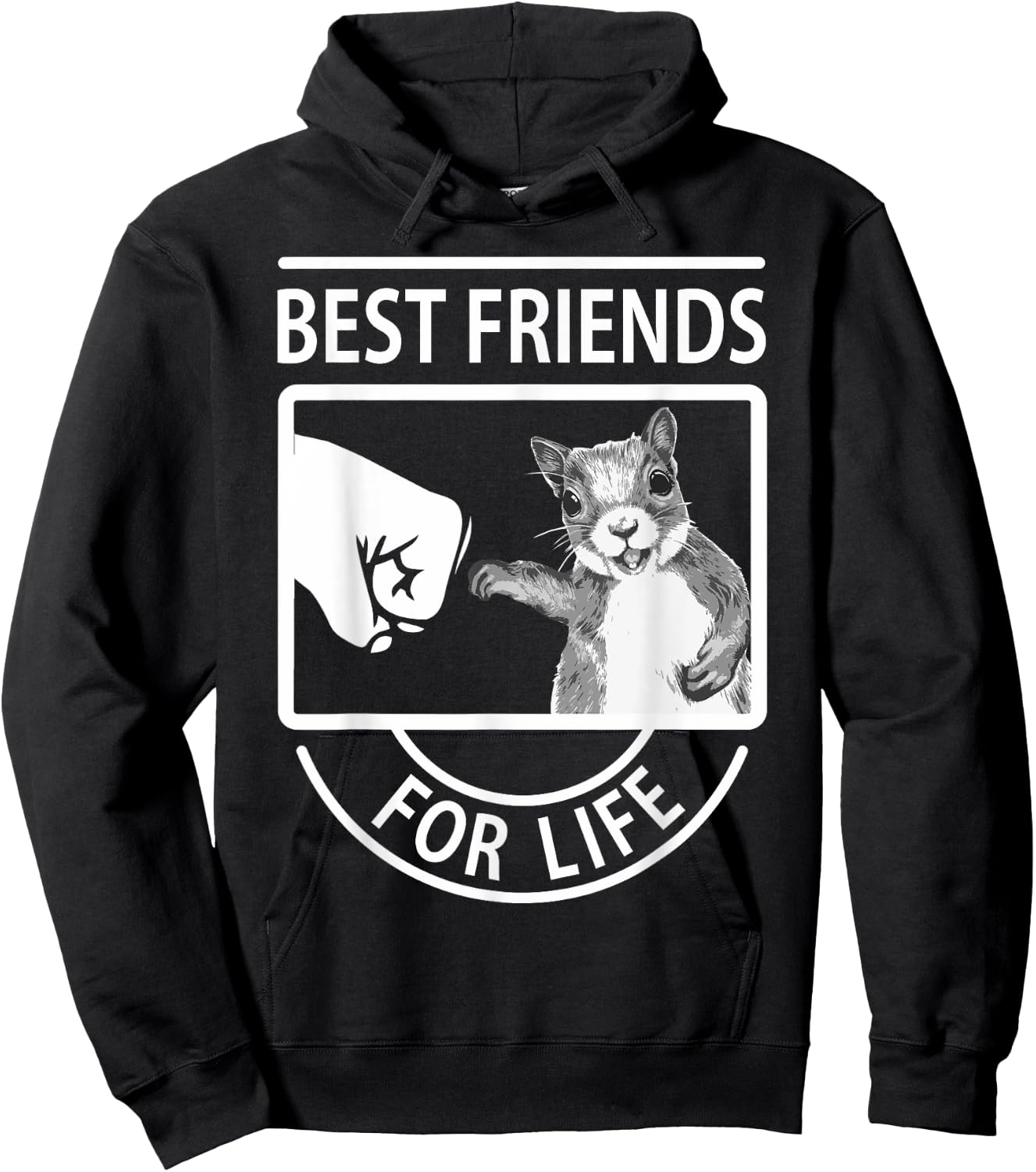 Squirrel Best Friend For Life Hoodie - Hoodie | Black