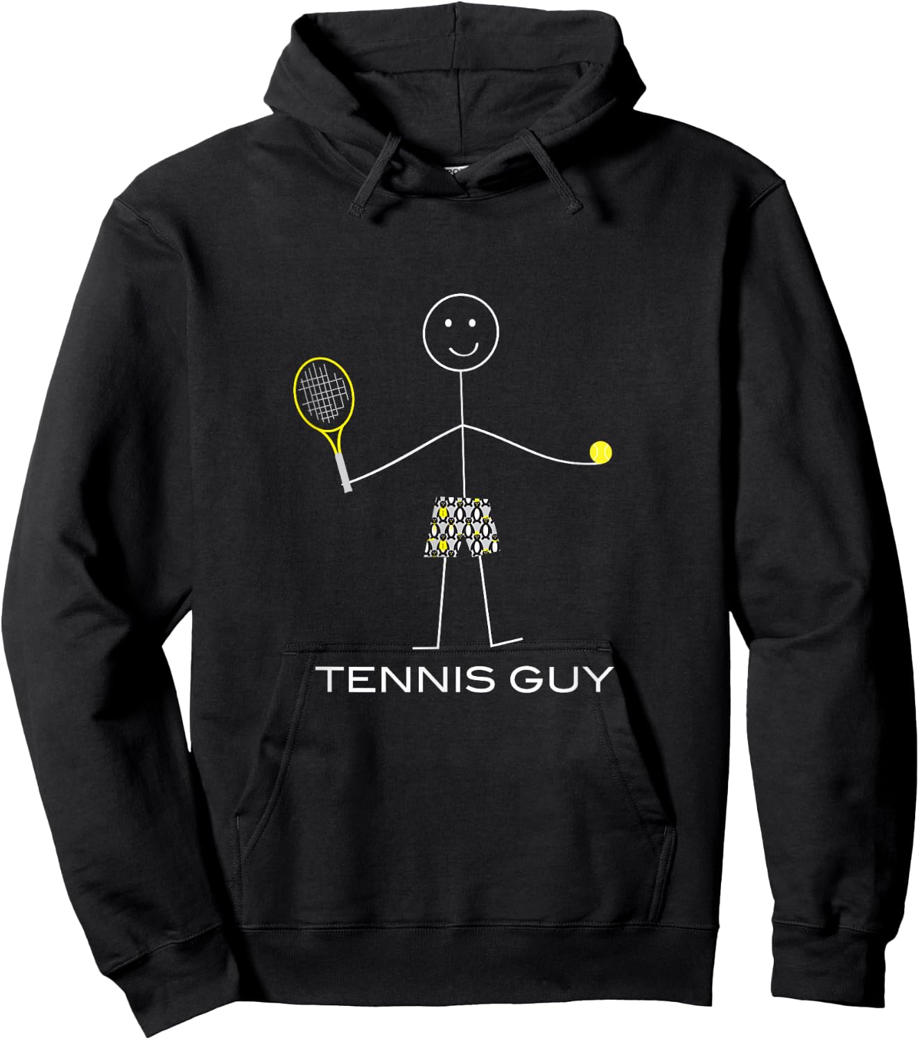 Funny Tennis Guy, Boy Tennis Player Hoodie - Hoodie | Black