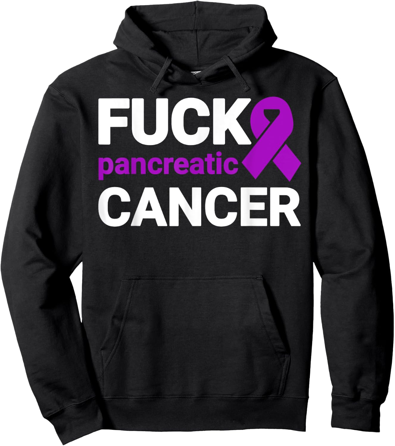 Fuck Cancer - Fuck Pancreatic Cancer Awareness Hoodie - Hoodie | Black