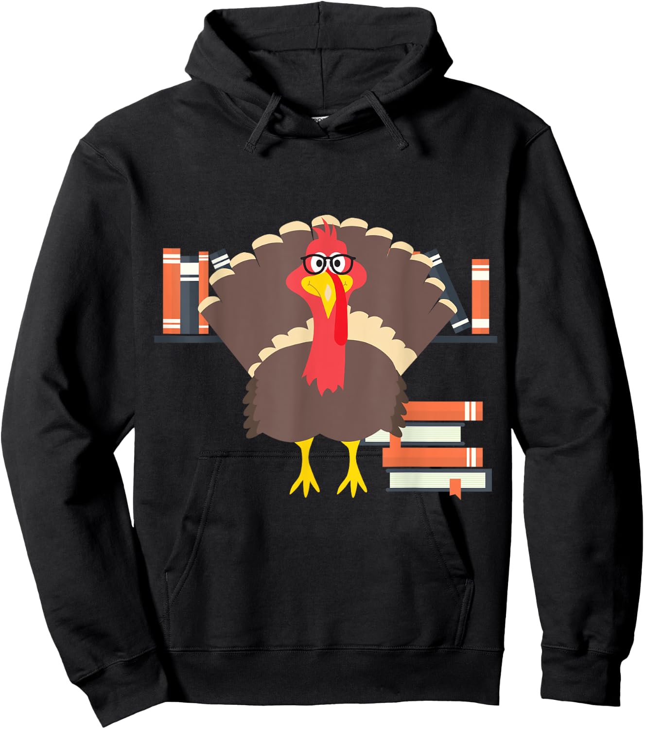 Librarian Turkey Thanksgiving Shirt For Librarian Hoodie - Hoodie | Black