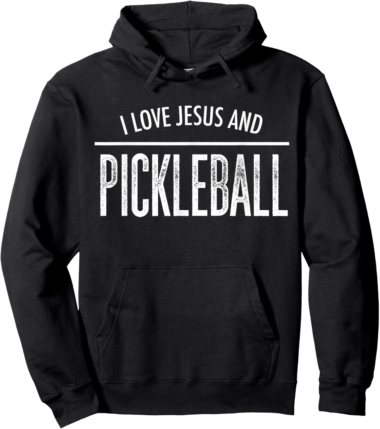 I Love Jesus and Pickleball Christian Sports Hoodie - Hoodie | Black