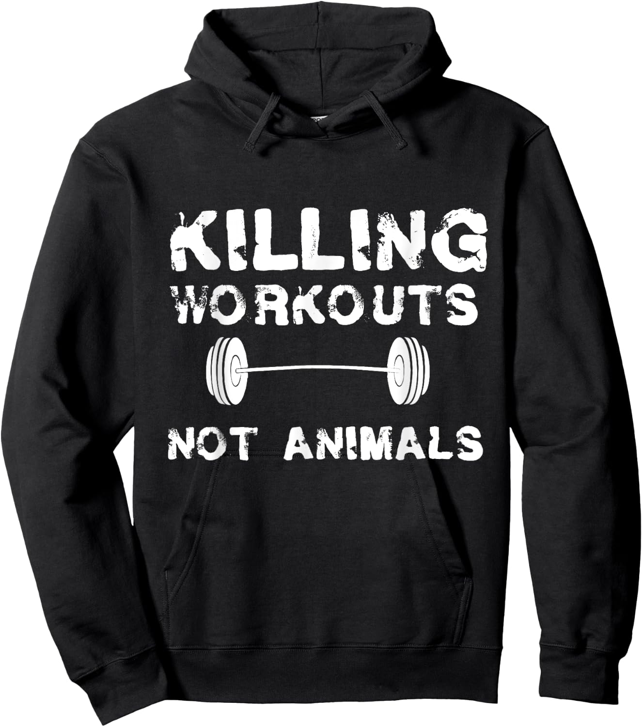 Killing Workouts Not Animals Vegan Bodybuilder Shirt Hoodie - Hoodie | Black