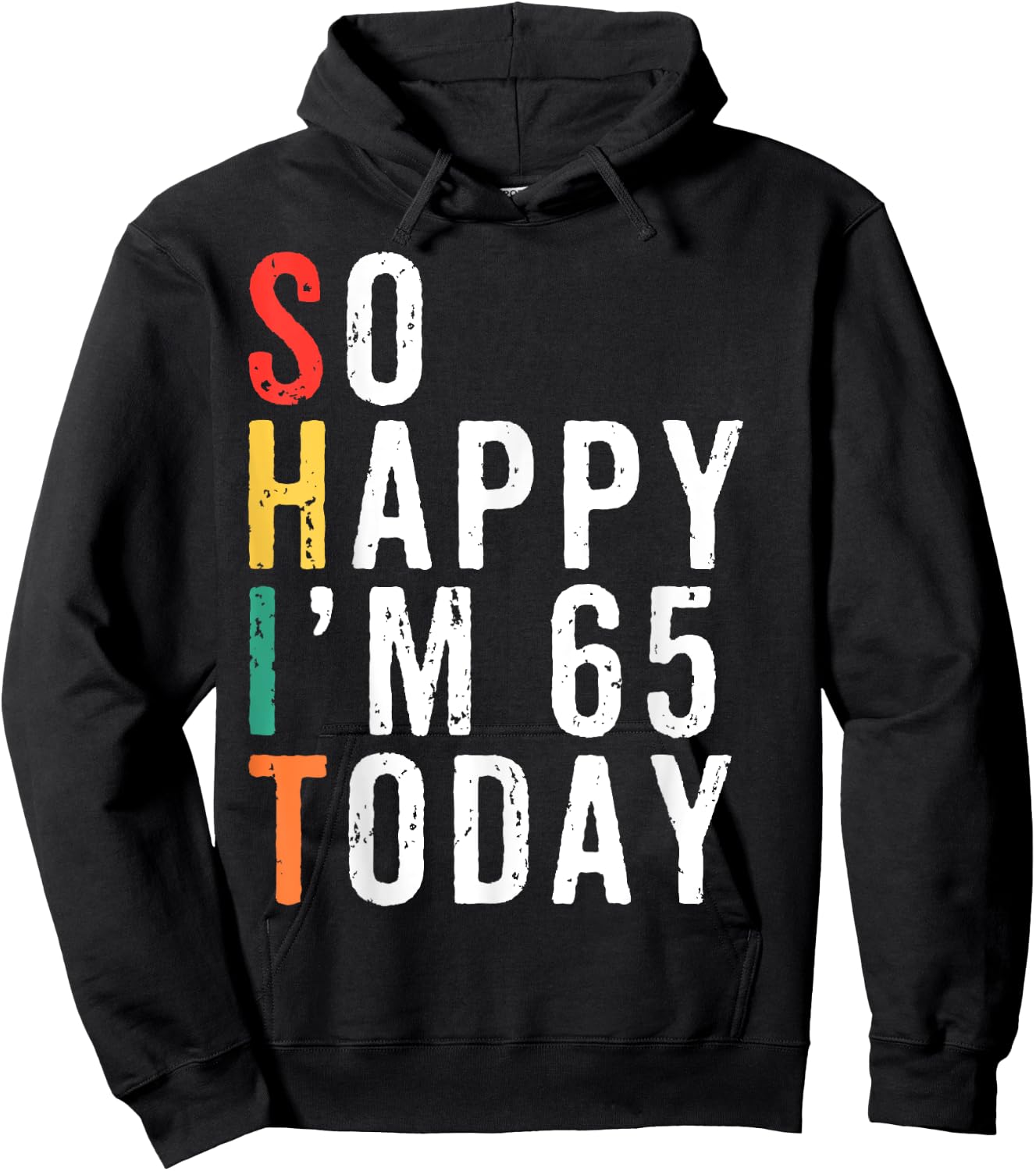 Funny 65th Birthday Gifts Gag 65 Year Old Vintage Hoodie - Hoodie | Black