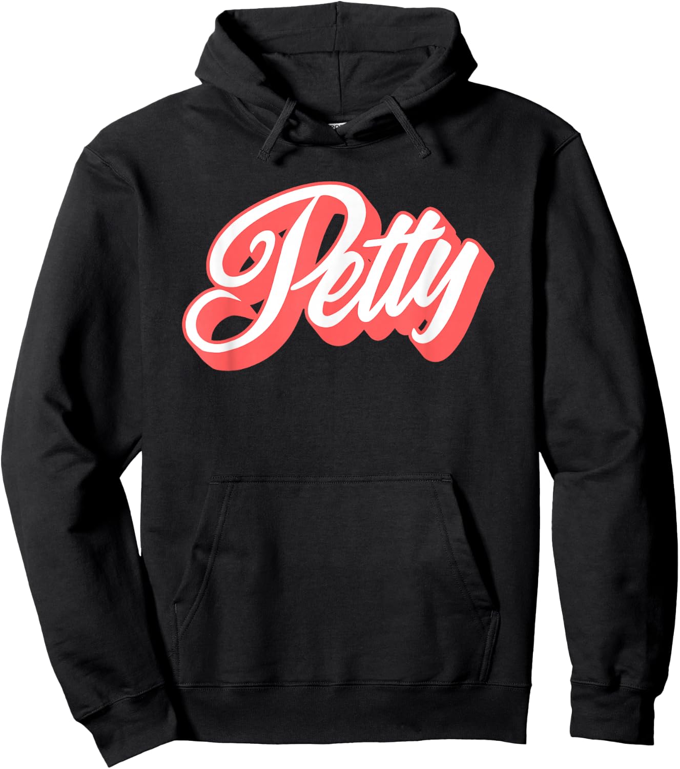 Styleuniversal Women's Petty Funny Cartoon Letter Print , Black, Small Hoodie - Hoodie | Black