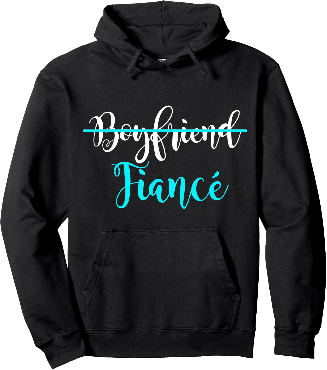 Boyfriend Fiance Couple Engagement Just Engaged Hoodie - Hoodie | Black