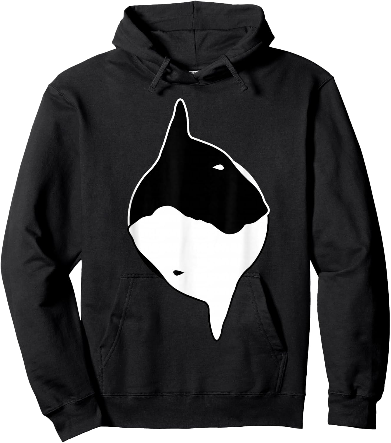 Cool Yin Yang Dog - Cute Bull Terrier Hoodie - Hoodie | Black