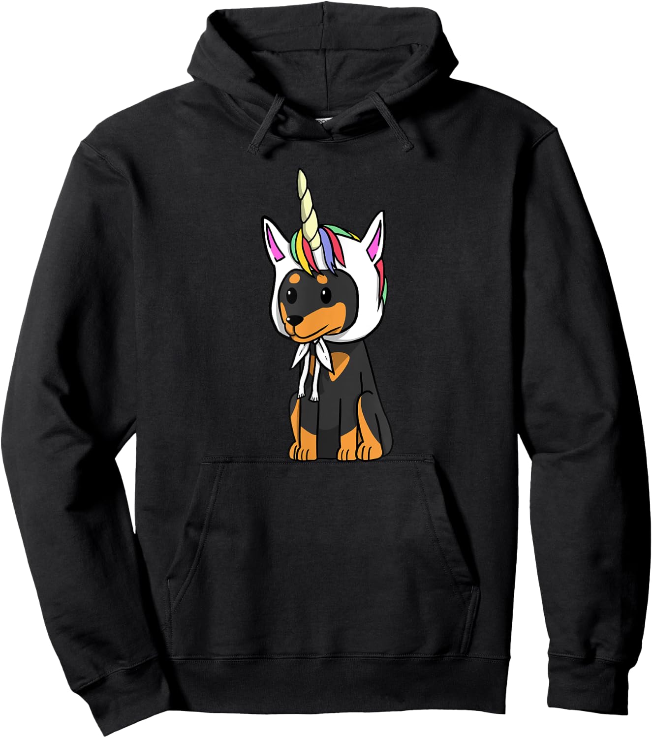 Unicorn Miniature Pinscher Funny Min Pin Dog Shirt Women Kids Hoodie - Hoodie | Black