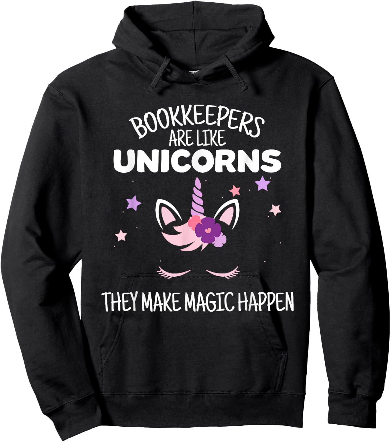 Unicorn Bookkeeper Gift, Bookkeeper Hoodie - Hoodie | Black