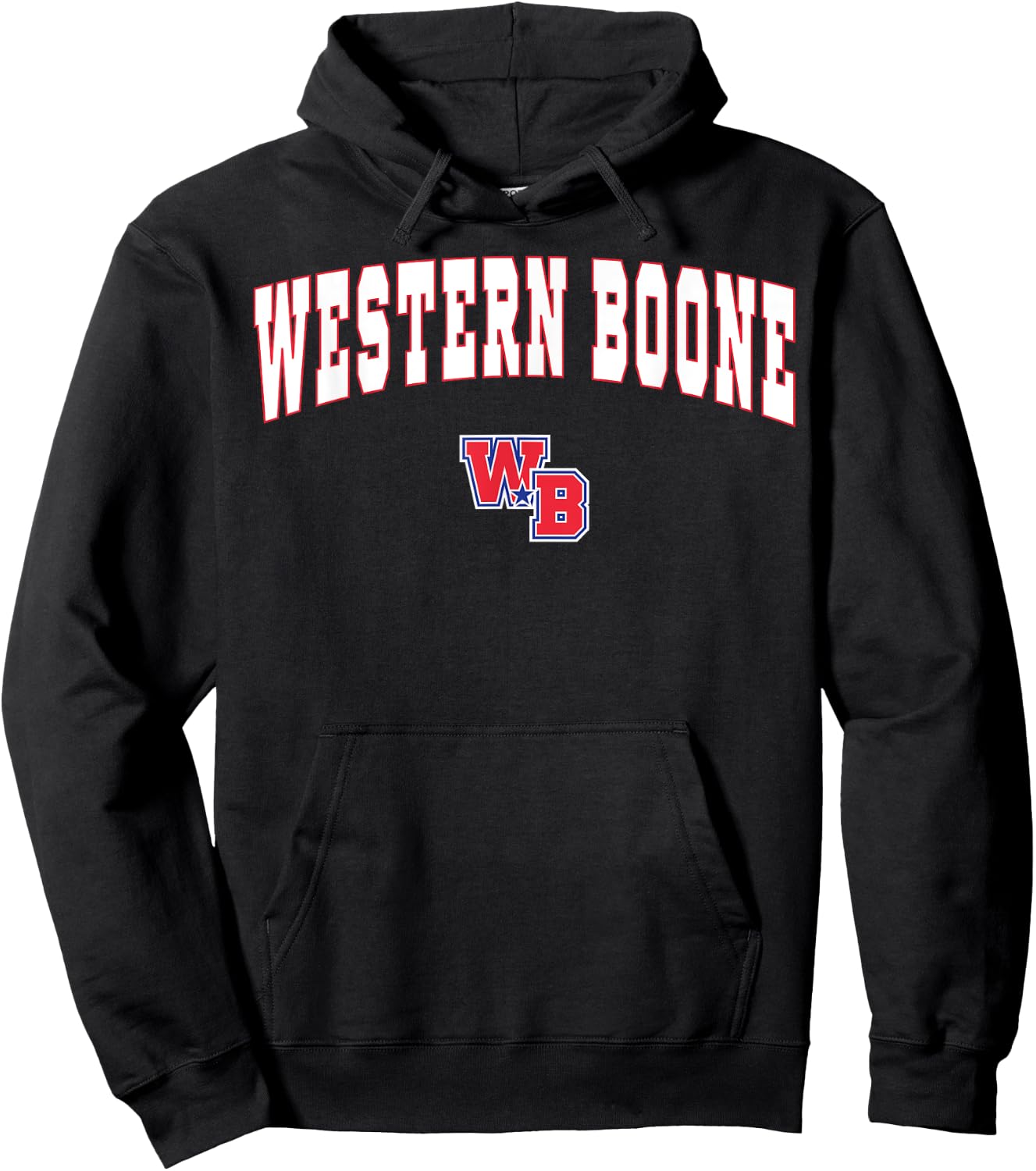 Western Boone High School Stars Hoodie - Hoodie | Black