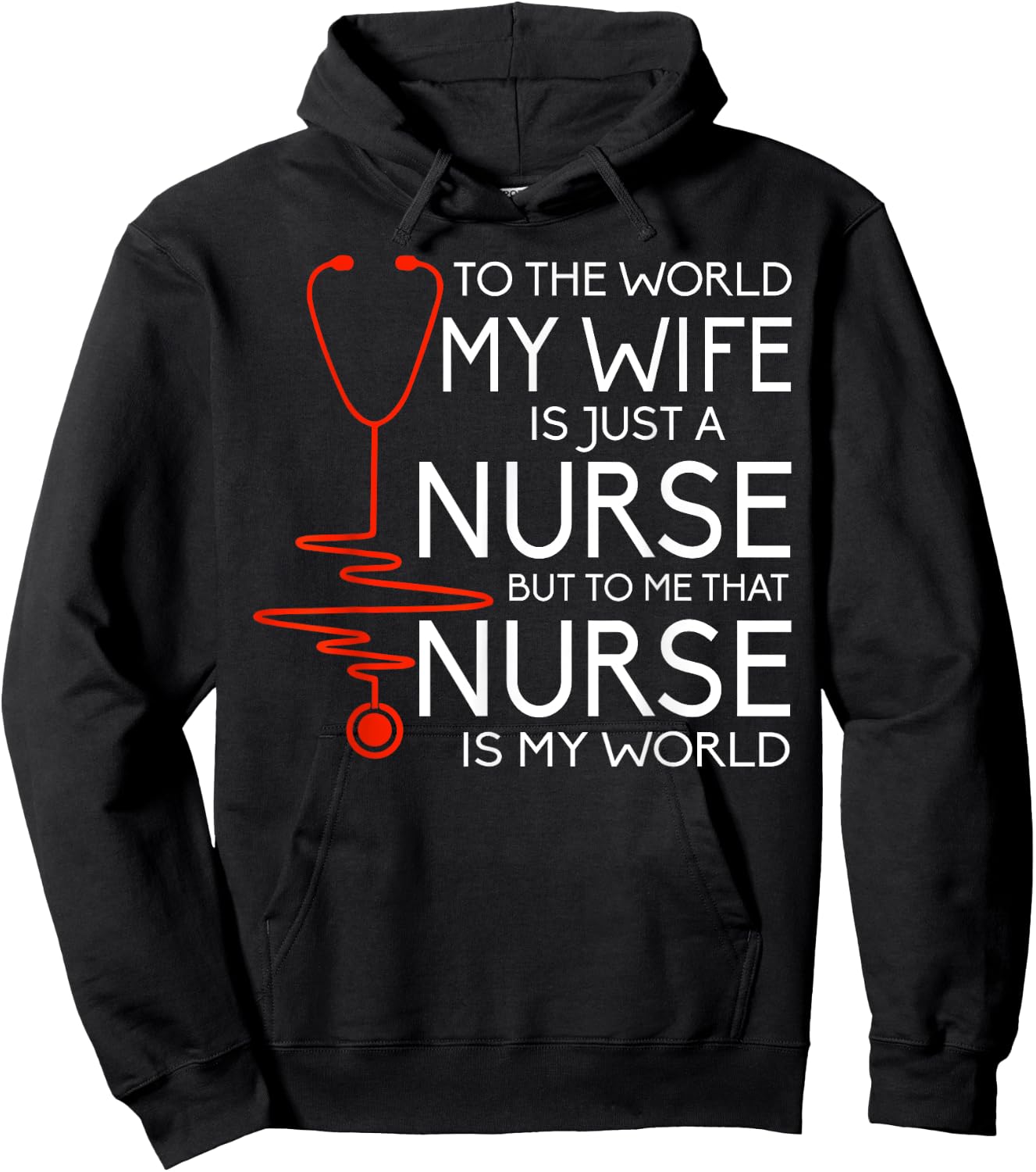 My Wife Is A Nurse T Shirt, Proud Nurse's Husband T Shirt Hoodie - Hoodie | Black