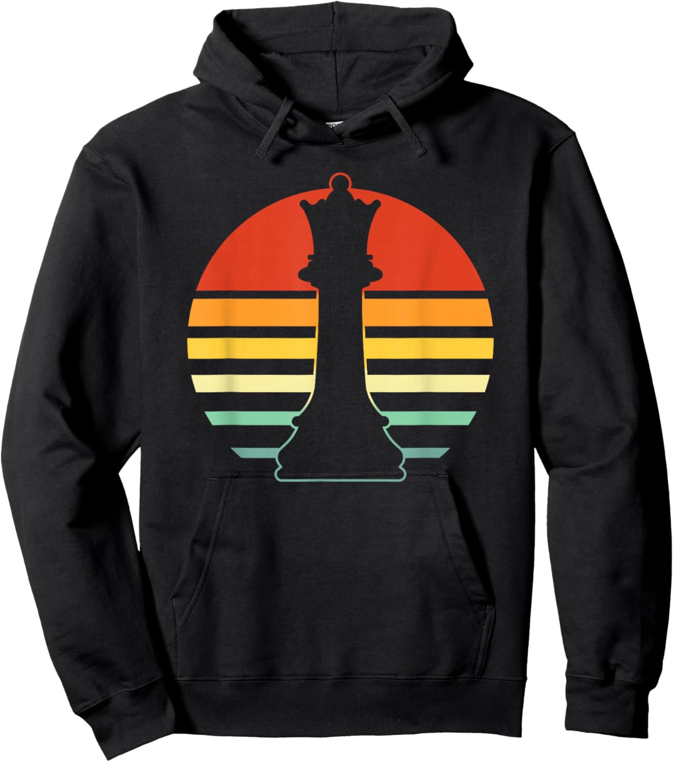 Retro Chess Queen Hoodie - Hoodie | Black