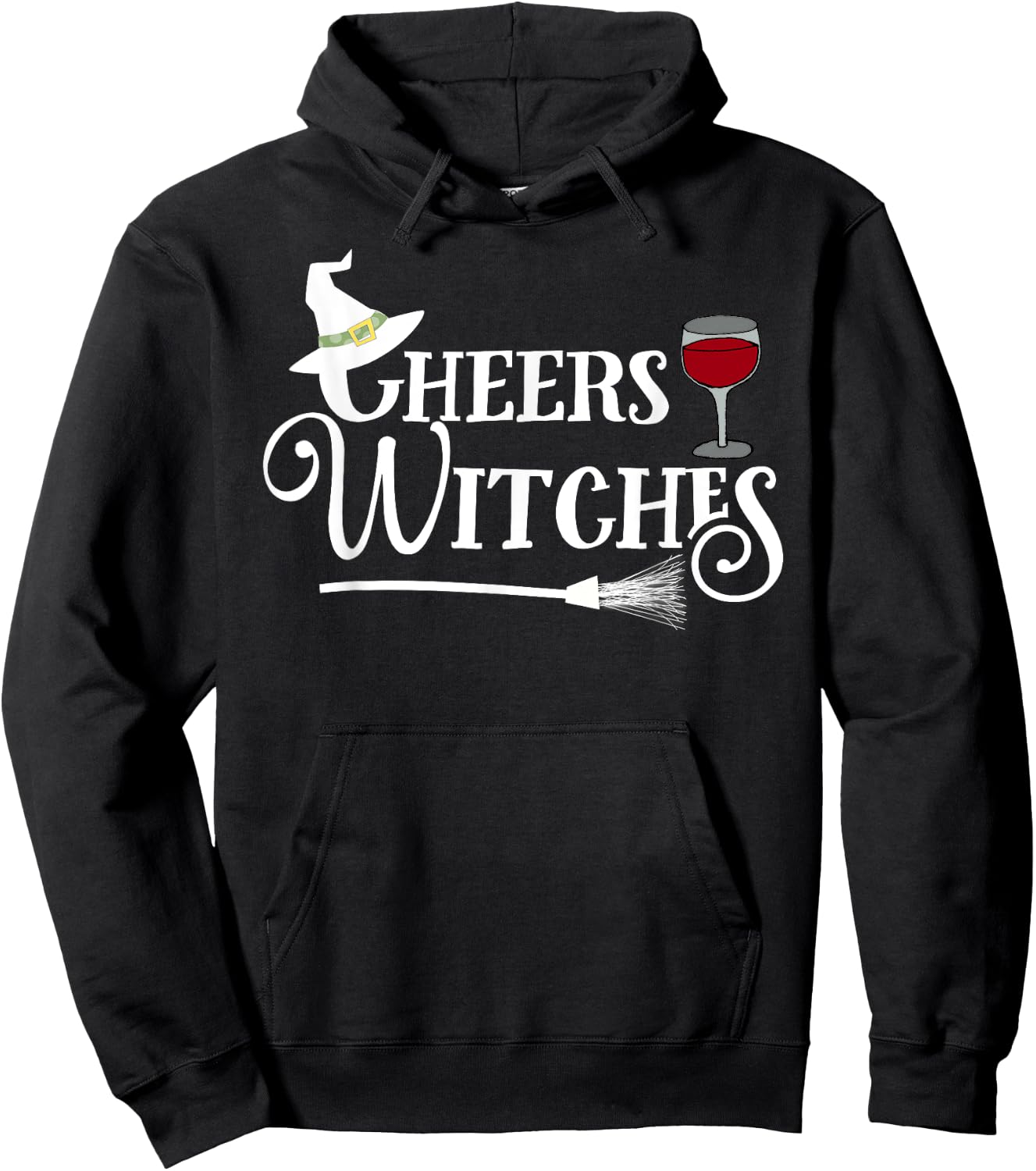 Cheers Witches! - Fun Witch Halloween Shirt Hoodie - Hoodie | Black