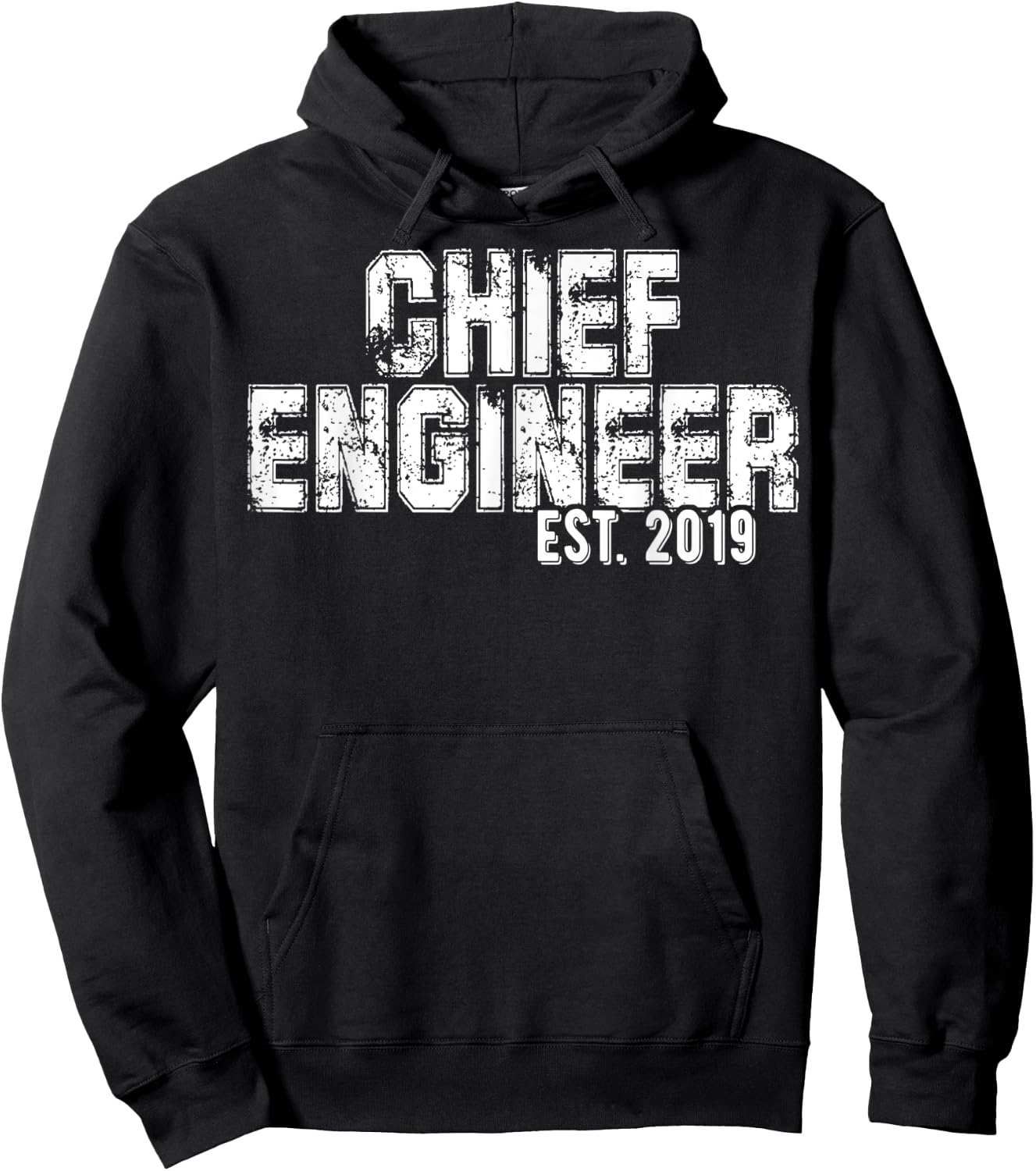 New Chief Engineer Gift - Chief Engineer est 2019 Shirt Hoodie - Hoodie | Black
