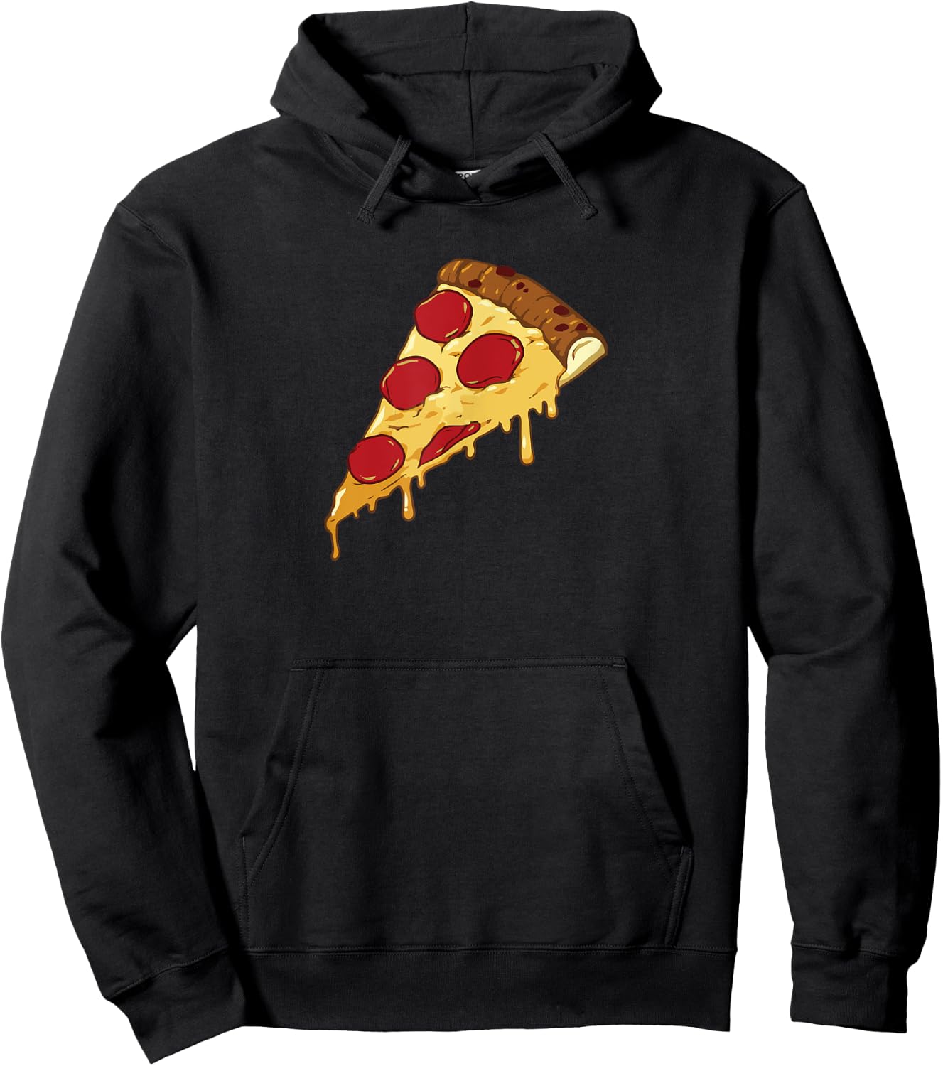 Funny Cheesy Pepperoni Pizza Slice T Shirt for Pizza Lovers Hoodie - Hoodie | Black