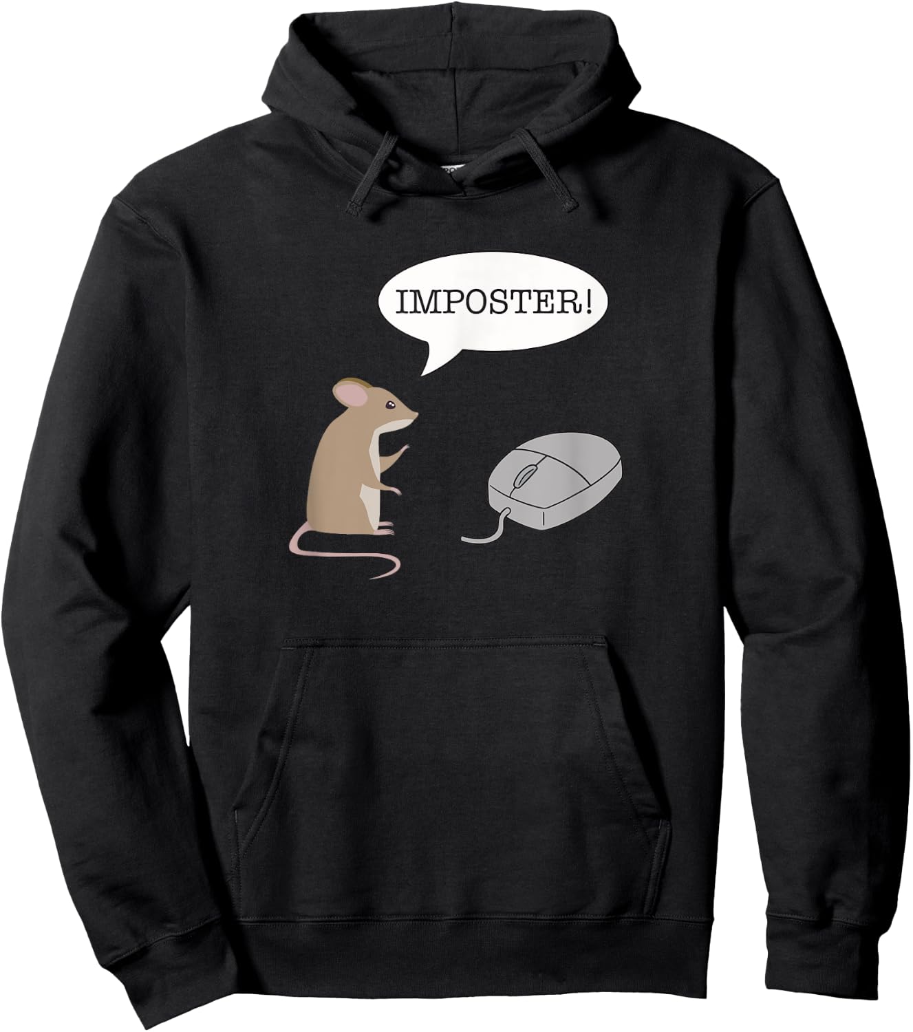 Mouse Computer Mice Imposter Funny Hoodie - Hoodie | Black