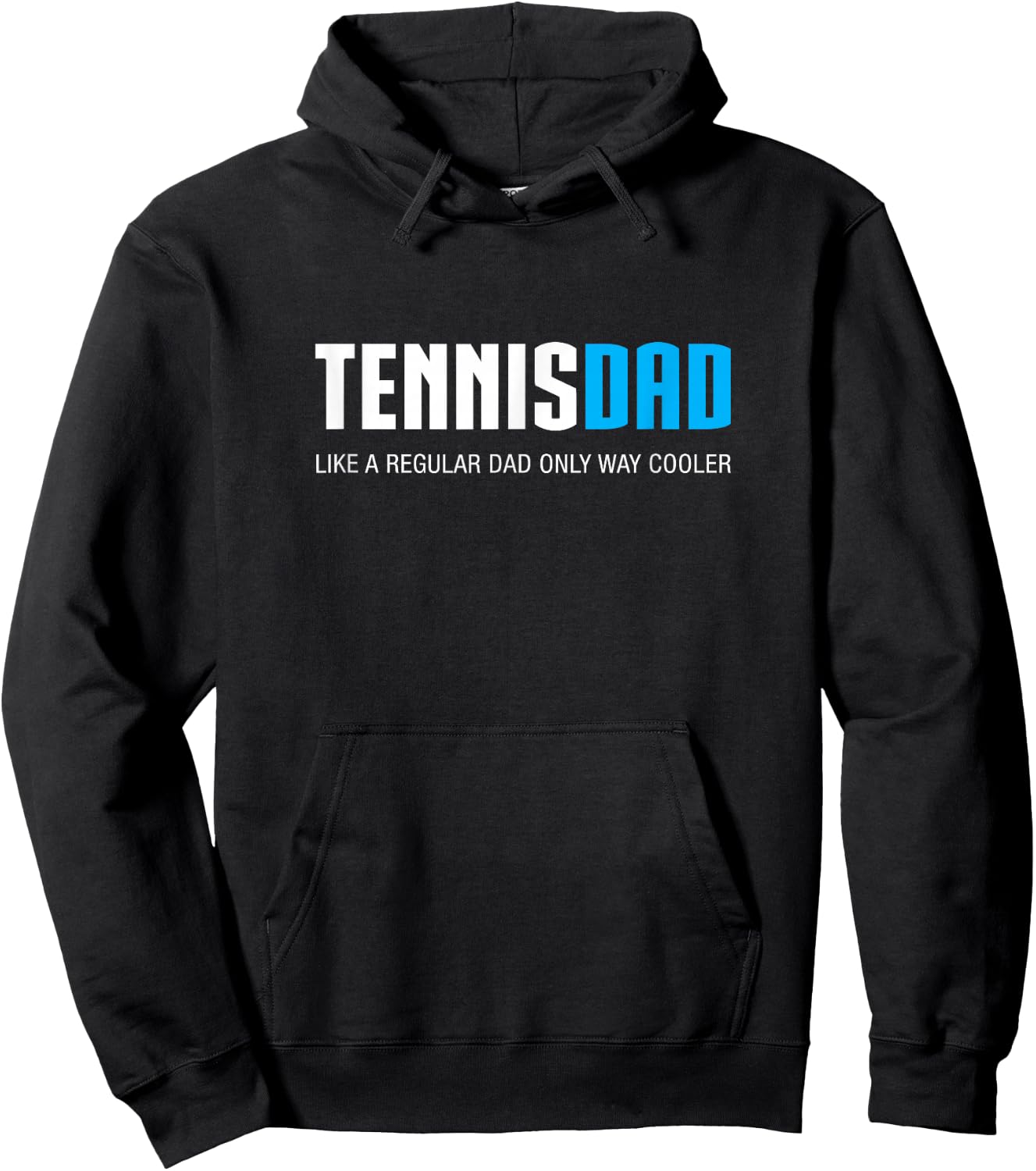 Tennis Dad Shirt, Funny Cute Father's Day Gift Hoodie - Hoodie | Black