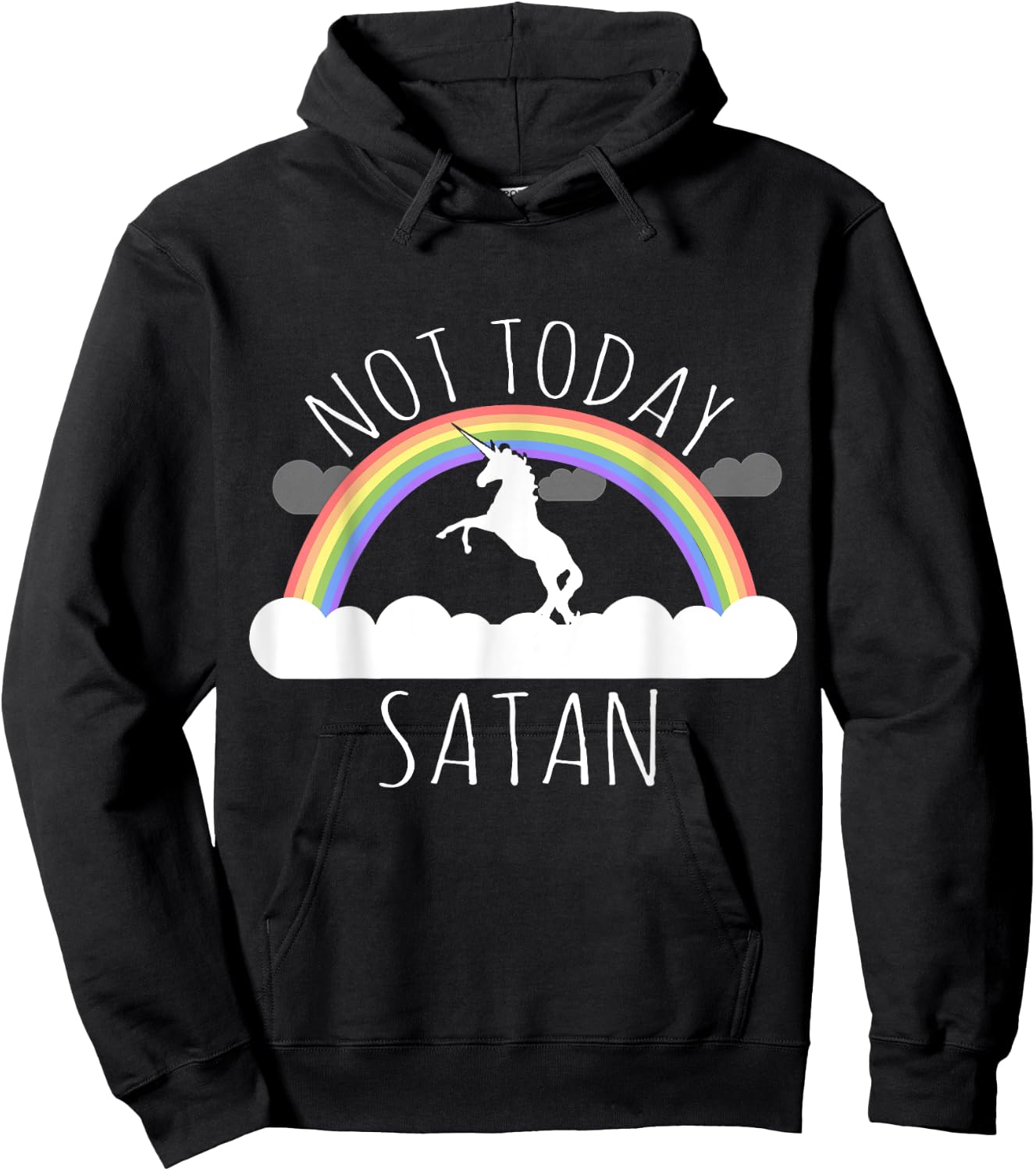 Flippin Sweet Gear Not Today Satan Black Cotton Hoodie - Hoodie | Black