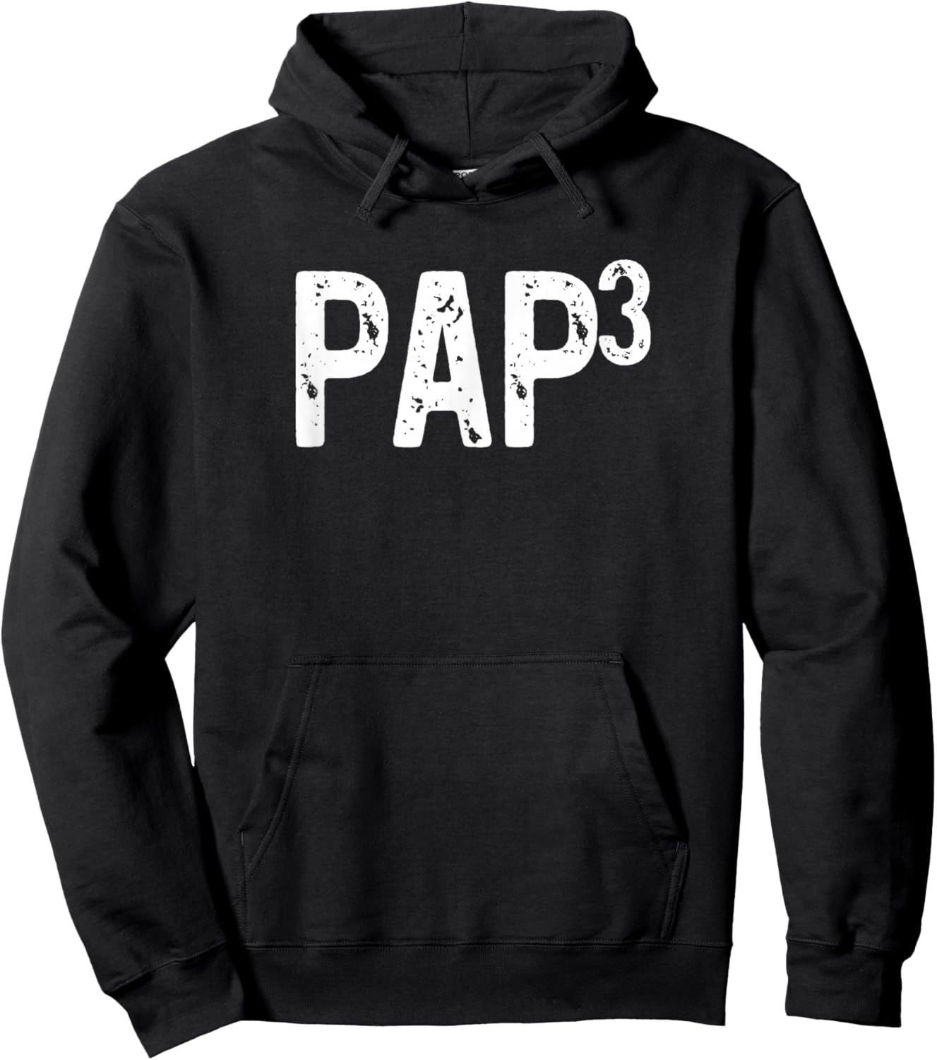 Third Time Pap Again 3rd Power Baby Announcement Hoodie - Hoodie | Black