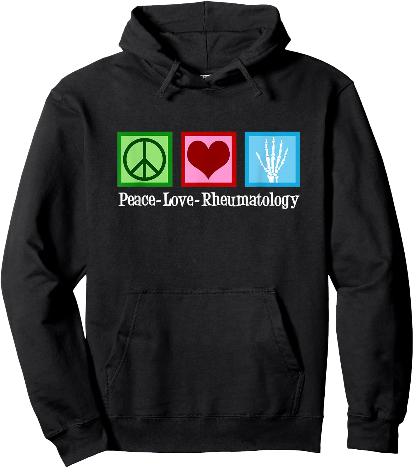 Peace Love Rheumatology Hoodie - Hoodie | Black