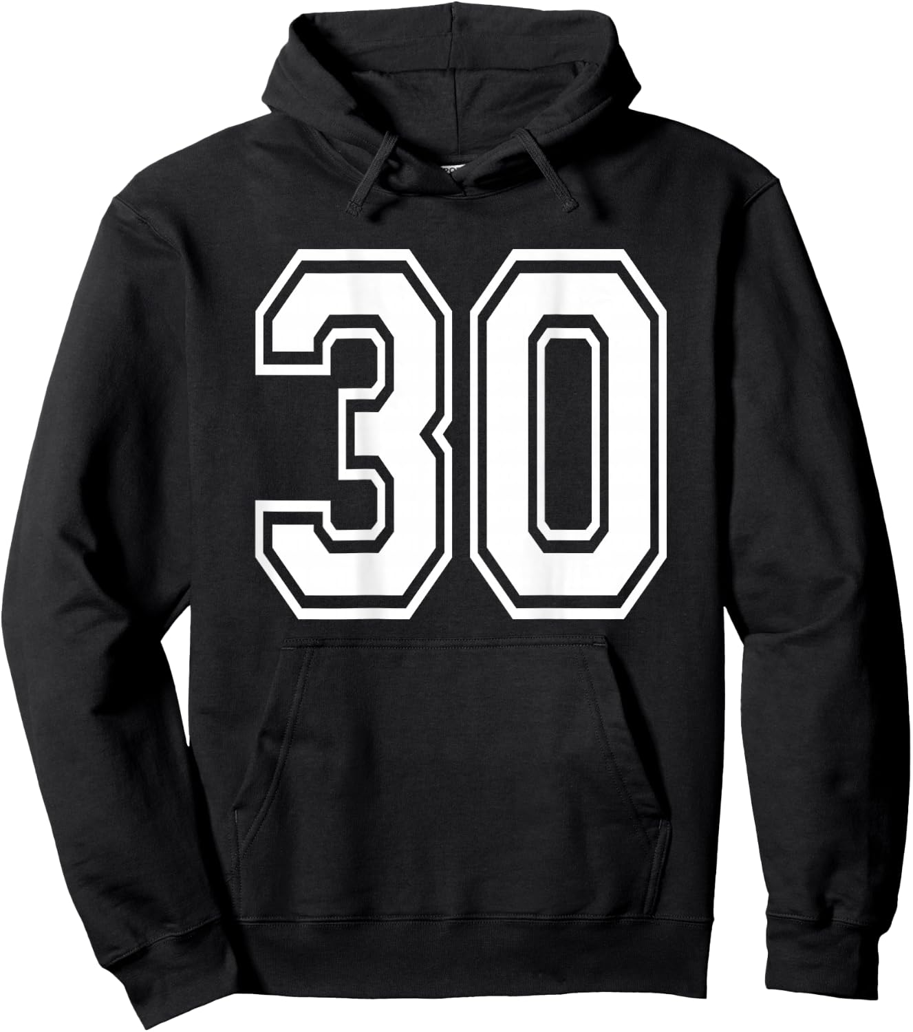 Number 30 Sports Player Number BACK Of Shirt Only Hoodie - Hoodie | Black