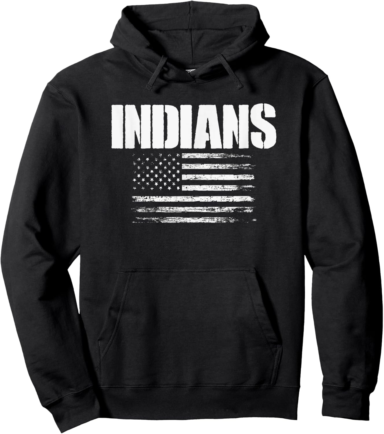 Brimfield Indians USA Flag Pride Hoodie - Hoodie | Black