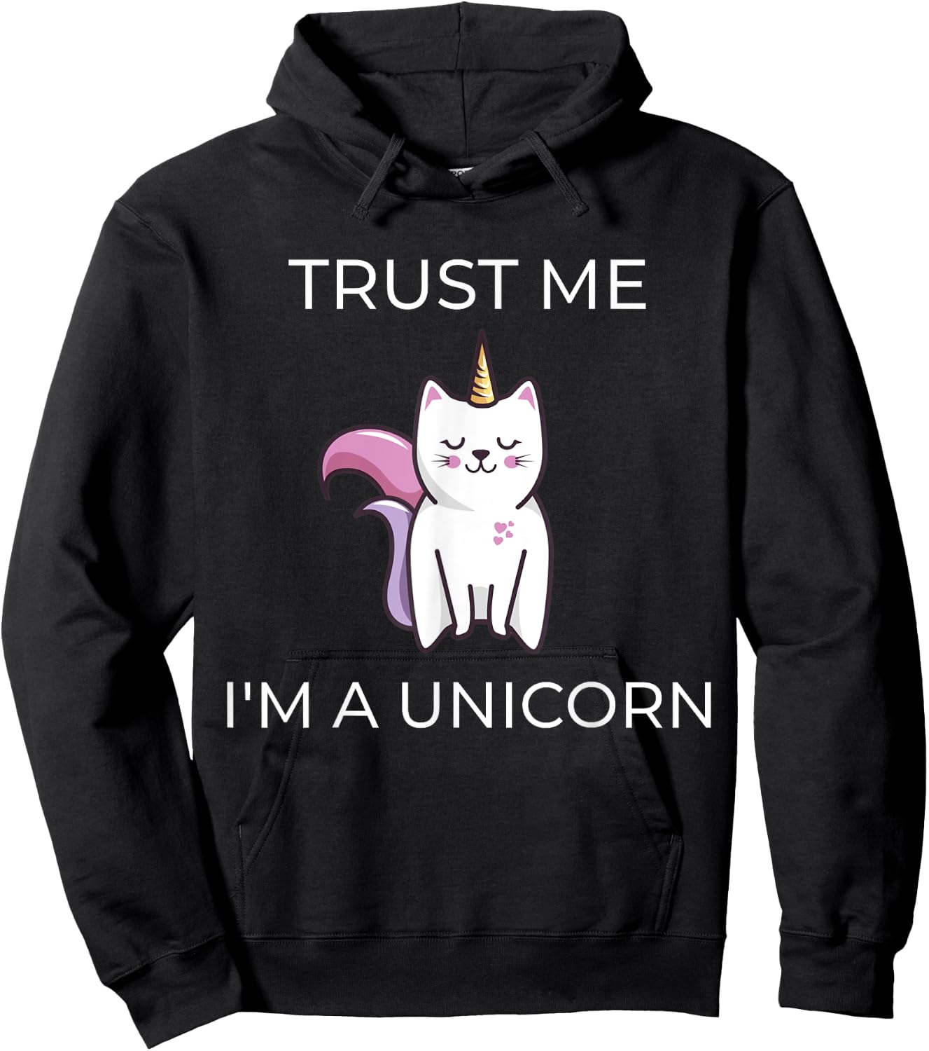Caticorn T shirt Cat Unicorn Meowgical Kittycorn Shirt Hoodie - Hoodie | Black