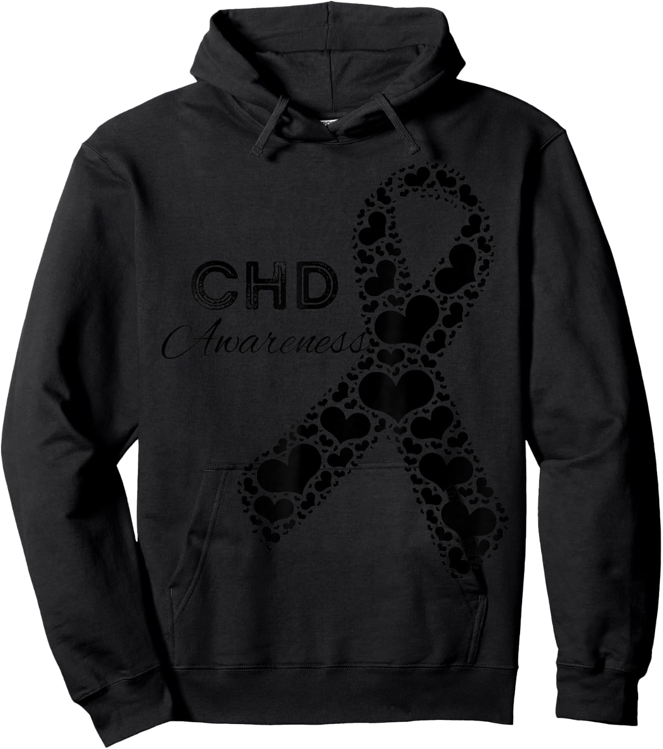CHD Awareness Congenital Heart Defect Awareness Hoodie - Hoodie | Black