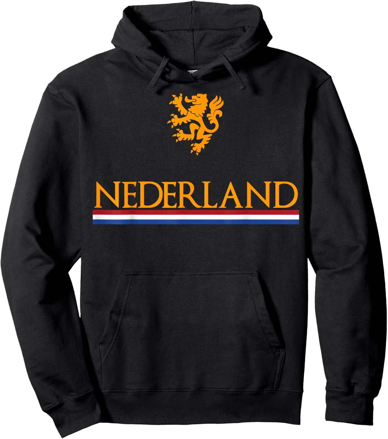 Nederland Soccer Jersey Shirt Oranje Netherlands Dutch Lion Hoodie - Hoodie | Black