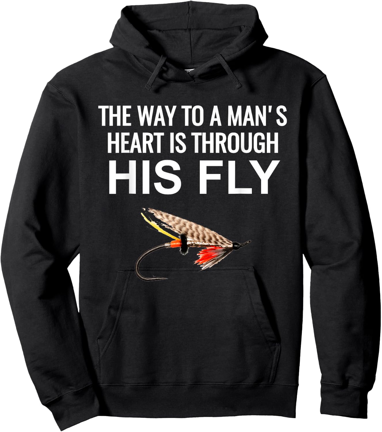 The way to a mans heart is through his fly Hoodie - Hoodie | Black