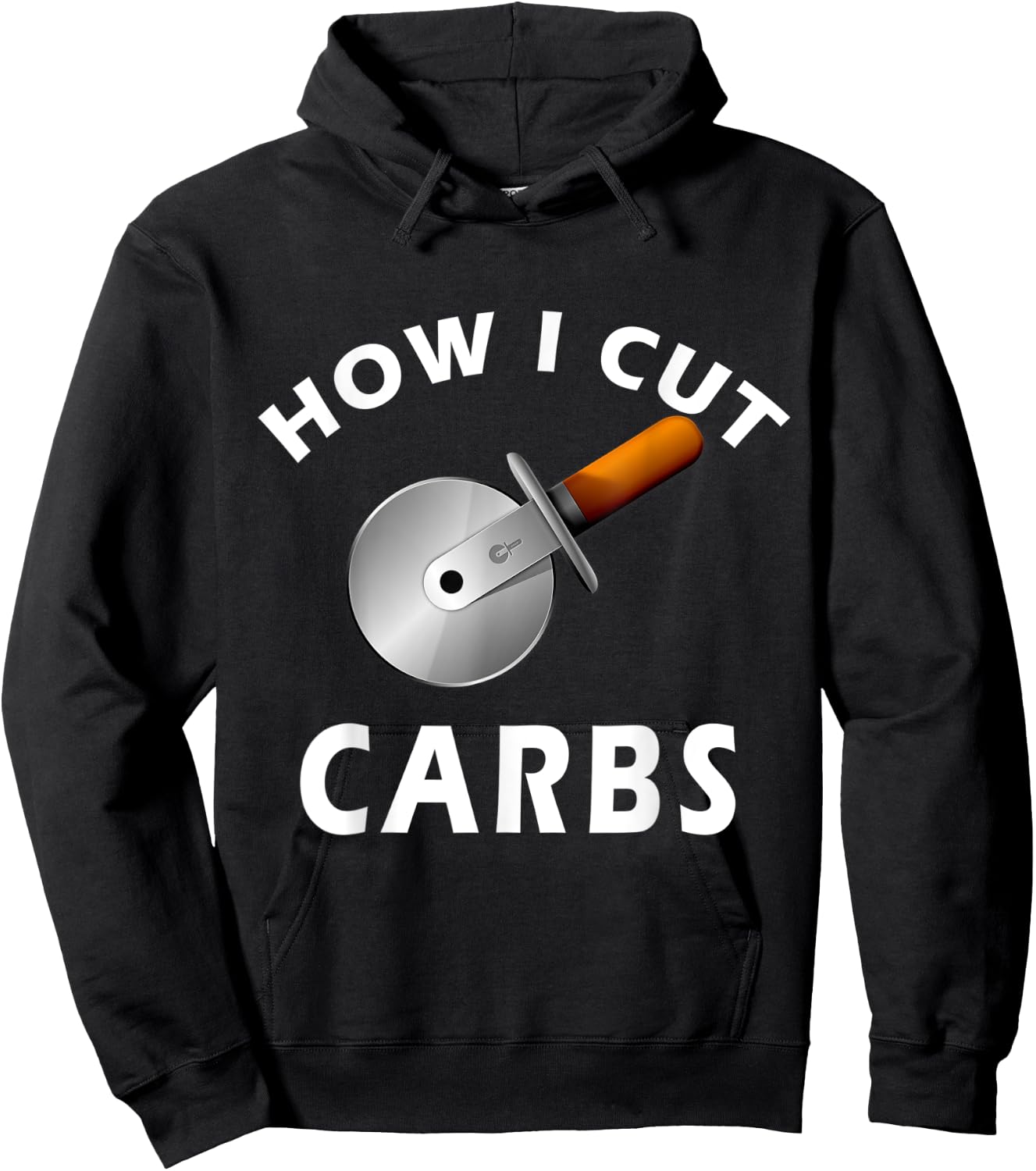 How I Cut Carbs - Funny for Gym and Fitness Hoodie - Hoodie | Black