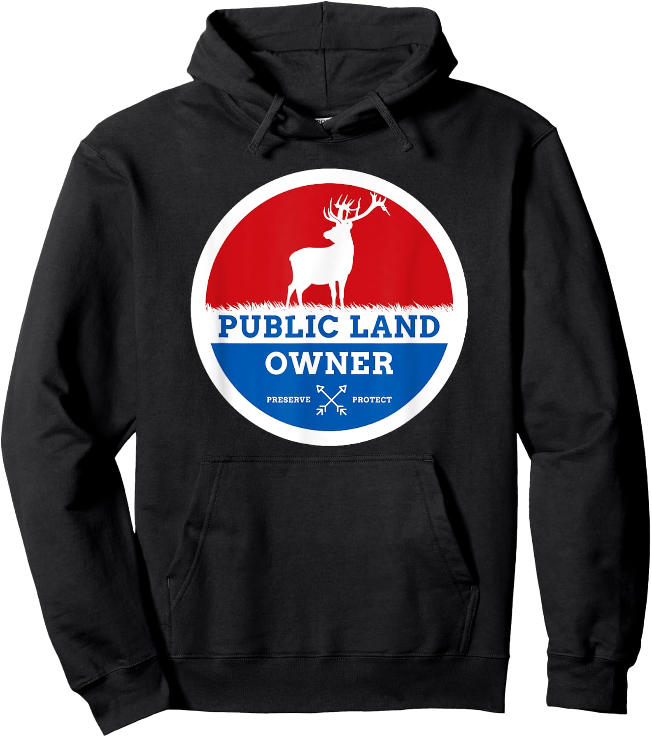 Public Land Owner Elk Hunting Outdoors Hoodie - Hoodie | Black