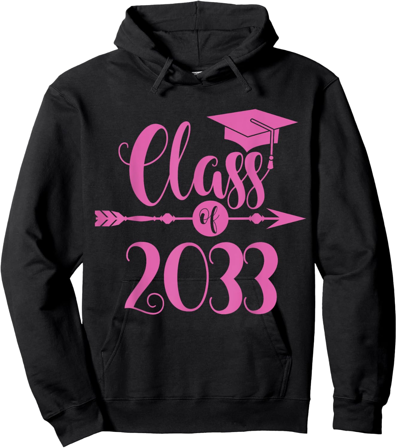 Class of 2033 Grow With Me Kindergarten School Graduate Gift Hoodie - Hoodie | Black