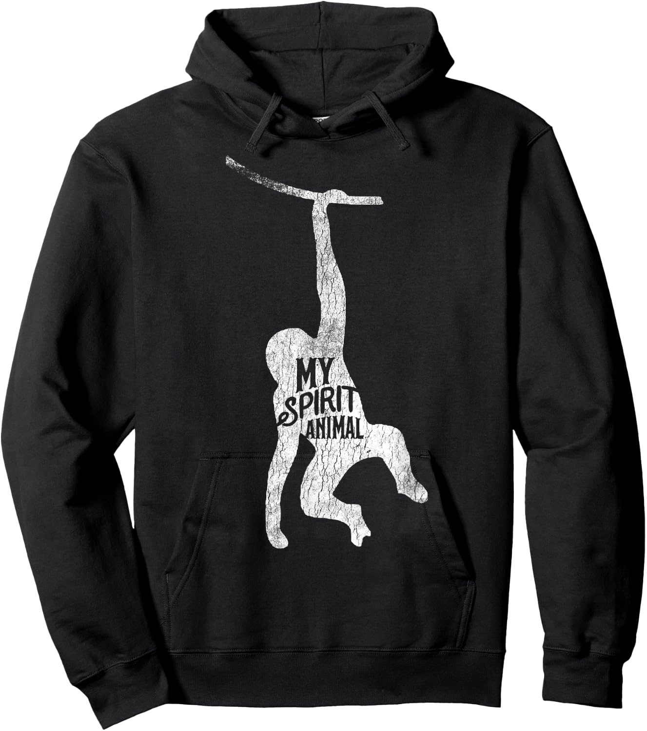 Cute Monkey Is My Spirit Animal Love Monkeys Gift Hoodie - Hoodie | Black