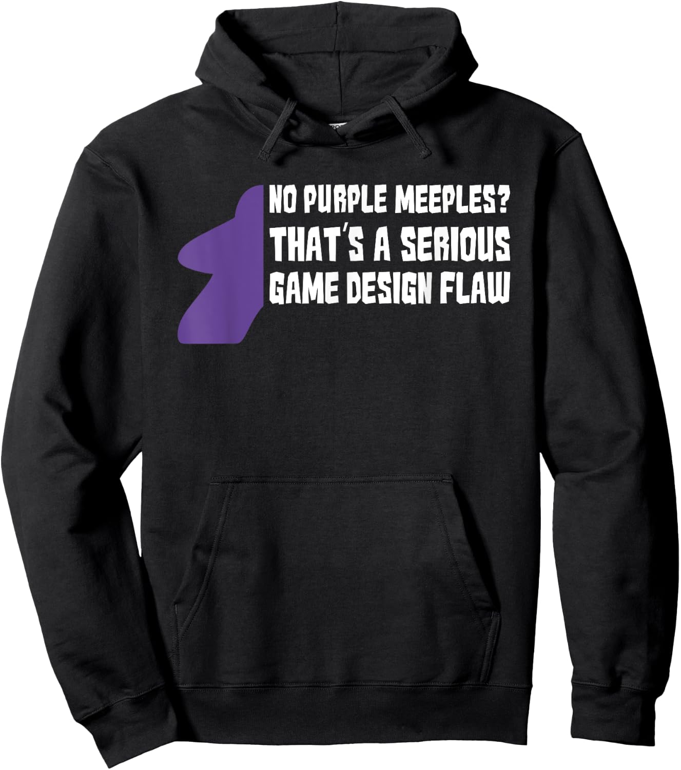 No Purple Meeples Is Serious Game Flaw Board Gamer Tabletop Hoodie - Hoodie | Black