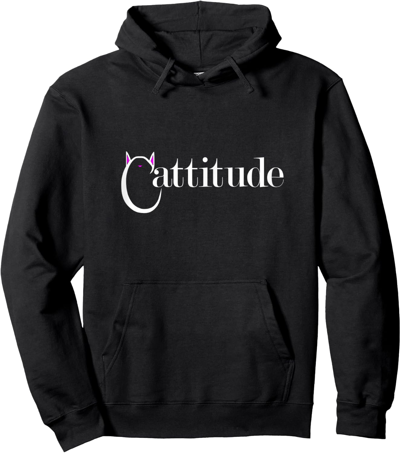 Funny Cat Attitude Cattitude Hoodie - Hoodie | Black