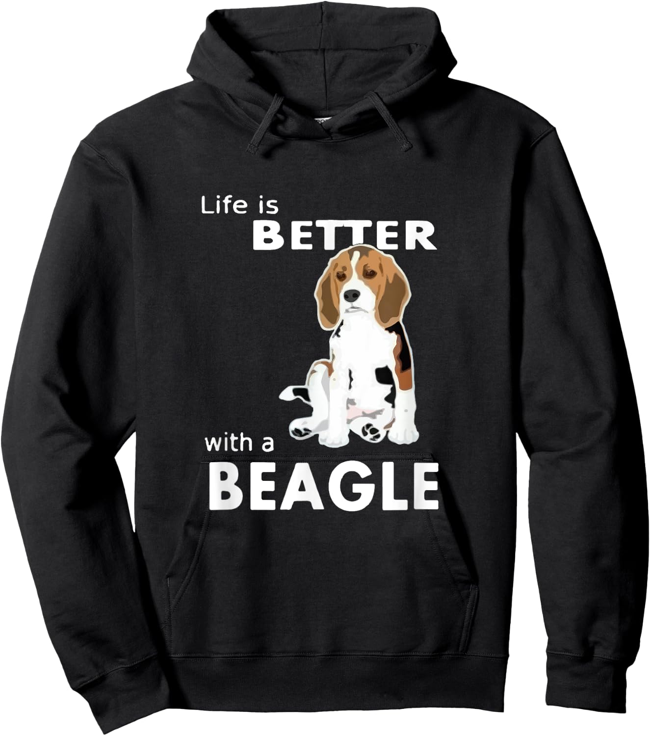 Life is better with a beagle for beagle lovers Hoodie - Hoodie | Black