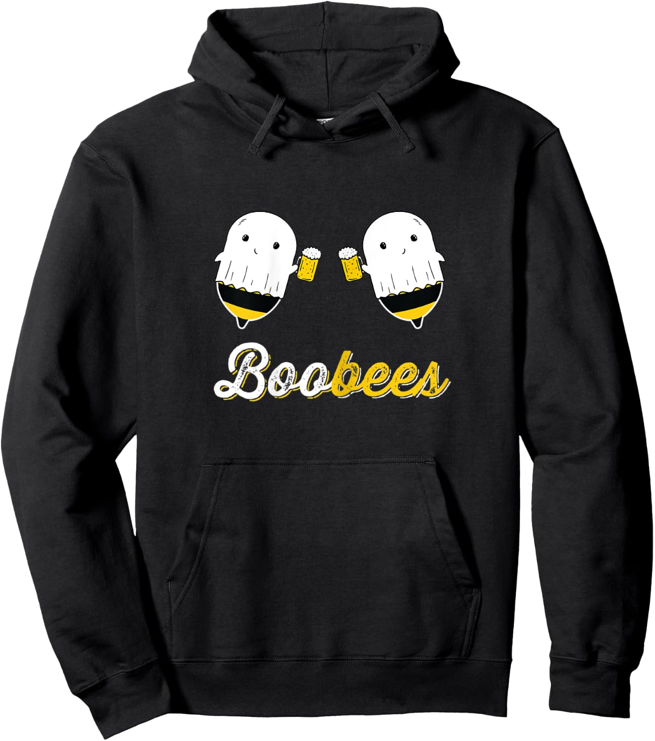 Boo Bees Couples Halloween Costume Funny Hoodie - Hoodie | Black