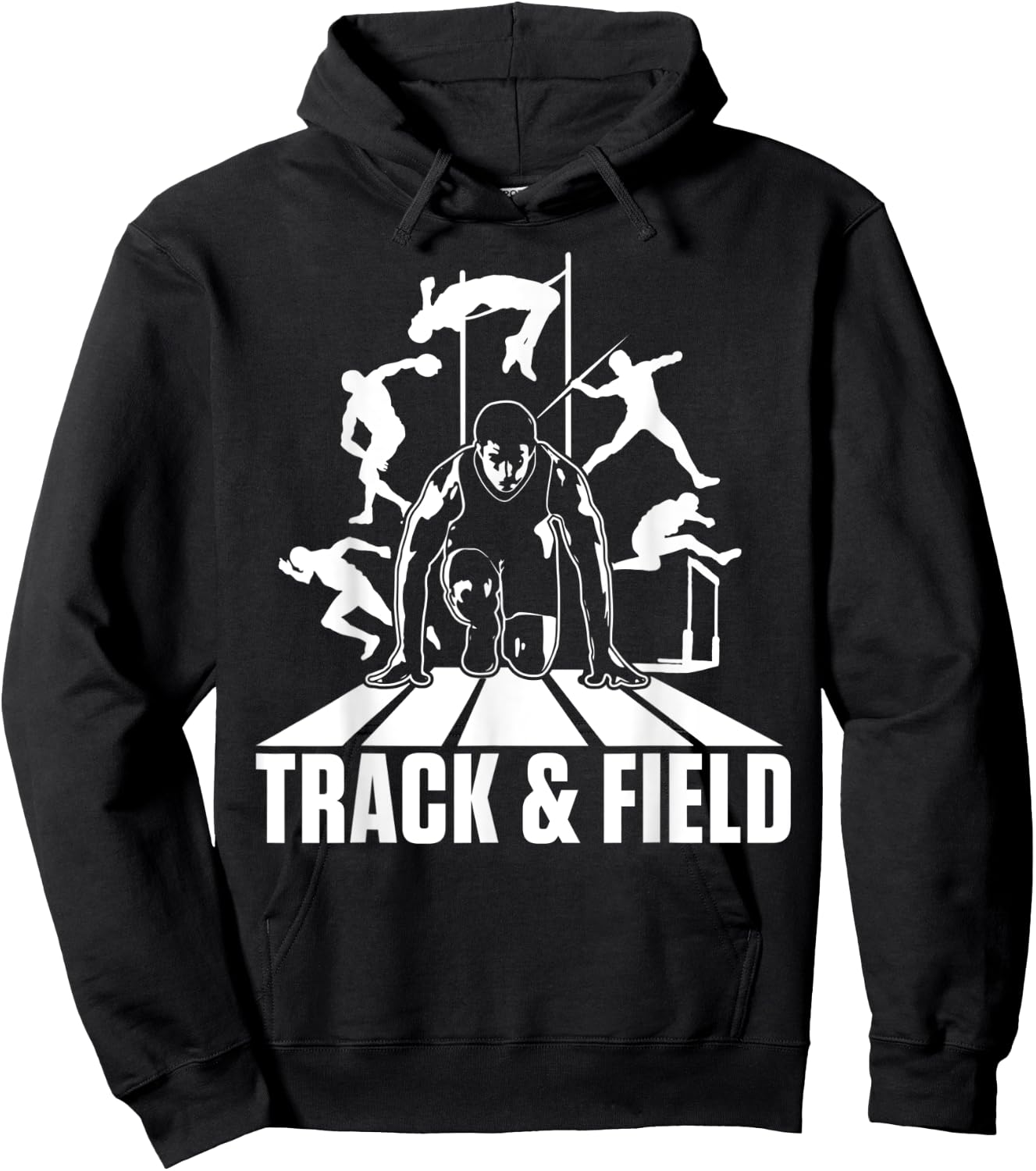 Cute Track And Field Athletics For Boys And Girls Hoodie - Hoodie | Black