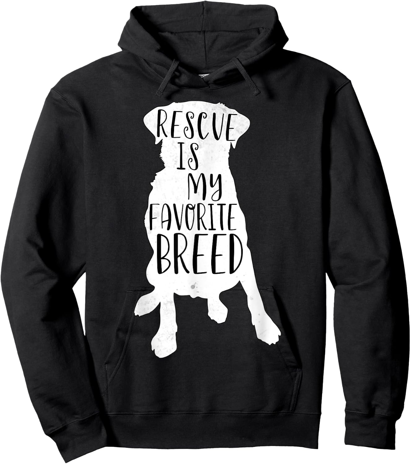 Dog Rescue Shirt Rescue is my Favorite breed men women gift Hoodie - Hoodie | Black