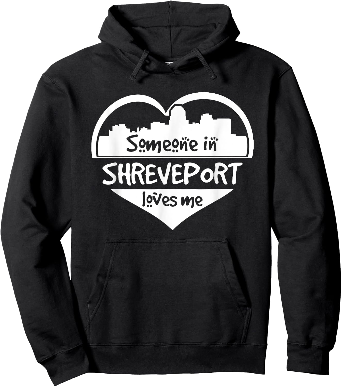 Someone in Shreveport Loves Me Shreveport Louisiana Heart Hoodie - Hoodie | Black